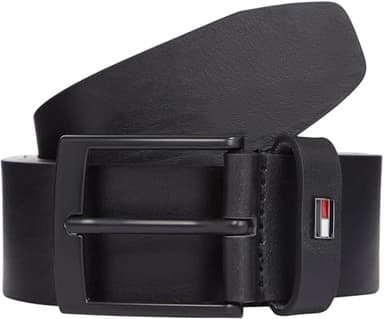 Tommy Hilfiger Homme Ceinture Adan 3,5 cm Cuir, Noir (Black), 100 cm