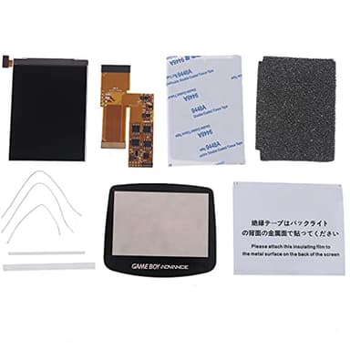 LEXIANG Kit de rétroéclairage d'écran LCD pour l'ensemble d'écran rétroéclairé GBA Comprend Un câble Ruban, Un Panneau de lentille d'écran et des Accessoires