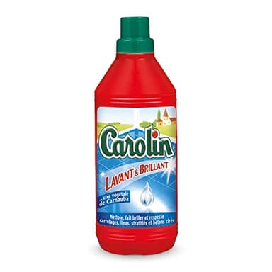 Carolin Nettoyant Sols Lavant et Brillant à la Cire de Carnauba 1 L