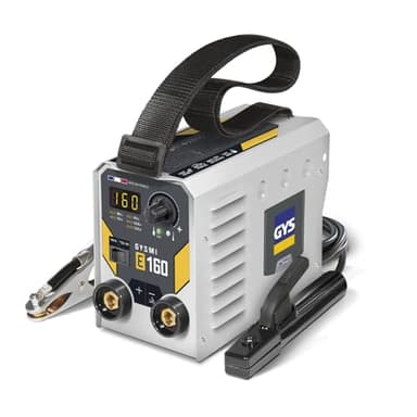 GYS, GYSMI E160, Poste à Souder à l'Électrode Enrobée 160A Monophasé 230V (MMA), TIG DC Lift, Digital, Arc Force, Antisticking, Hot Start, Avec Valise, Porte-électrode, Câble de Masse