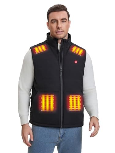 Faxpot Gilet Chauffant pour Hommes et Femmes avec Power Bank, Veste électrique chauffante sans Manches avec 3 Niveaux de température, Chauffe-Corps Chauffant Lavable, 805-XL