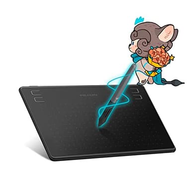 HUION HS64 Tablette Graphique Numériques, Support Android, OSU, Tablette de Dessin de 6,3x4 Pouces avec 4 clés Express, Stylet sans Batterie 8192, Idéal pour Débutant et Joue OSU