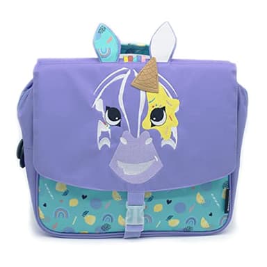 LES DEGLINGOS - CARTABLE 32CM KIPROKOS LE ZEBRE - VIOLET - Scolaire - Idéal CP