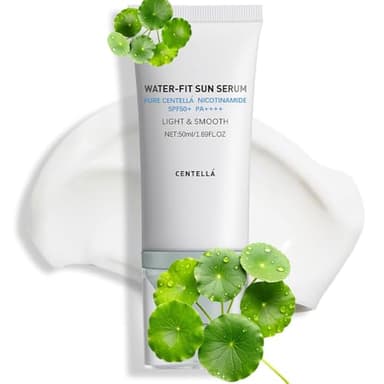 Crème solaire à la centella SPF 50 PA, Crème solaire quotidienne légère à la Centella Asiatica, Formule hydratante et apaisante pour tous les types de peau, 50ml