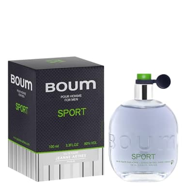 JEANNE ARTHES - Parfum Homme Boum Sport - Eau de toilette - Flacon Vaporisateur 100 ml - Fabriqué en France à Grasse
