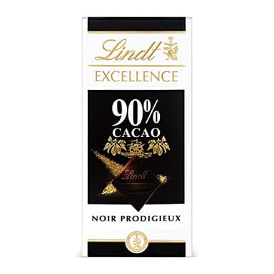 Lindt - Tablette EXCELLENCE Noir 90% Cacao - Chocolat Noir, 100g