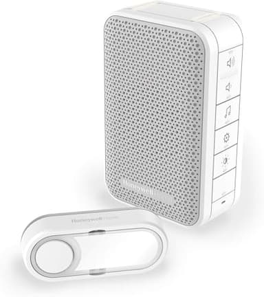 Carillon à LED, sans fil, portatif Honeywell Home DC313S série 3 avec bouton-poussoir (blanc)