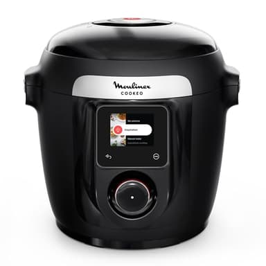 Moulinex Cookeo Wi-Fi 10-en-1, Multicuiseur, 10modes de cuisson, Cuisson sous pression, Etapes détaillées, CE96G810, Noir