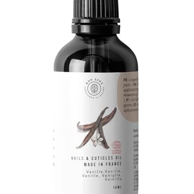 Huile Cuticules Ongles BIO - Soin Nourrissant & Réparateur enrichie en Vitamine E - Manucure - 100% Naturel, Biologique et Vegan - Cosmos Organic - Goût Vanille