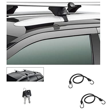 Compatible avec Renault Kadjar 5 p tetto Flush Anno 2015 in Poi Barres DE Toit pour Voitures 120CM Paire avec RÉALITÉS Hautes ET Basses Barres DE Toit en Aluminium MENABO 75KG