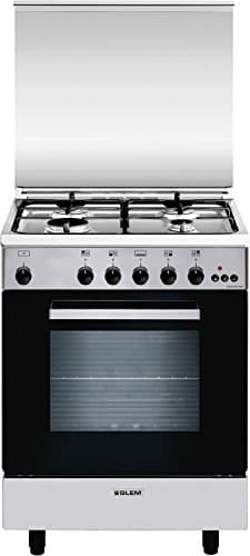 Glem GA650CMIX four et cuisinière Acier inoxydable Cuisinière à gaz B - Fours et cuisinières (Cuisinière, Acier inoxydable, Rotatif, Devant, Cuisinière à gaz, Butane/Propane)