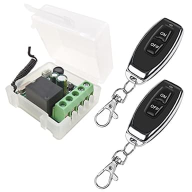 DieseRC Interrupteur de Télécommande sans Fil 433MHz 230V 220V 240V Récepteur de Relais de commande à distance à 1 Canal avec 2 Émetteurs télécommandes Contacts sans potentiel Contrôleur de Relais