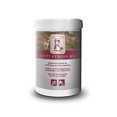 Mühldorfer Anti Stress MG, 0,75 kg, renforce Le Costume nerveux, Augmente la résistance au Stress, complément Alimentaire pour Tous Les Chevaux et poneys