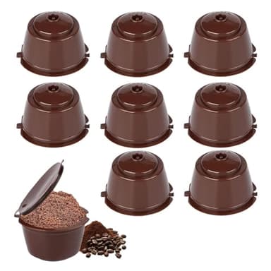 9 Pièces Dosettes de Café Réutilisables, Capsules Rechargeables Réutilisable Capsule de Café, pour Dolce Gusto Reutilisable Capsules Café pour Dolce Gusto Rechargeables Écologique