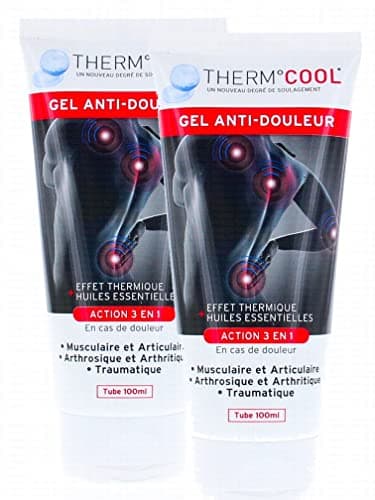 Polidis THERMCOOL Anti Douleur Gel Tube 100 - Action 3 en 1 - Effet Thermique - Lot de 2 Tubes