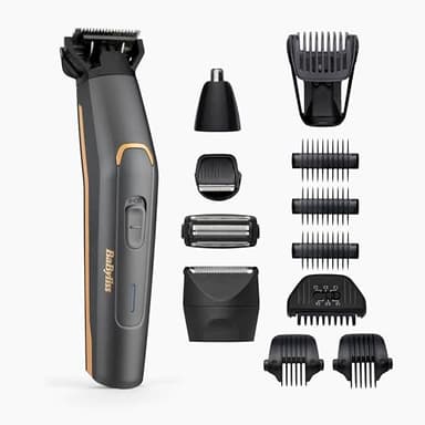 BaByliss - MT987E - Tondeuse multi-usages Graphite Precision 12 en 1- Sans fil - Lame en graphite ultra-durable - Waterproof - Pour entretenir visage et corps avec un seul appareil
