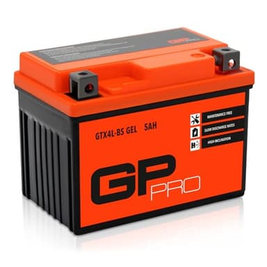 GP-PRO GTX4L-BS 12V 5Ah GEL Batterie de démarrage (semblable à YTX5L-BS / YTX4L-BS) (Sans entretien / Scellé) Scooter Accumulateur