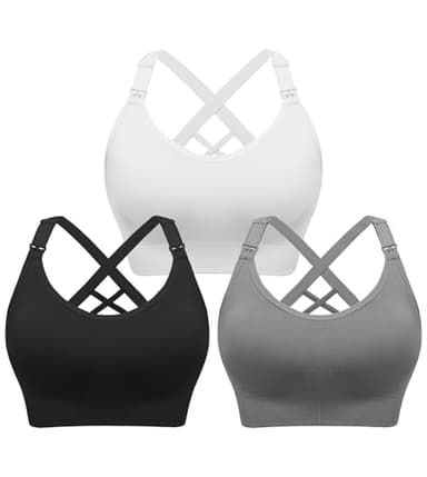HBselect Sport Soutien-Gorge d'allaitement de Grossesse Soutien-Gorge d'allaitement sans Couture Bustier de Grossesse et Nursing Bra Allaitement et Sommeil sans Armatures pour Femmes