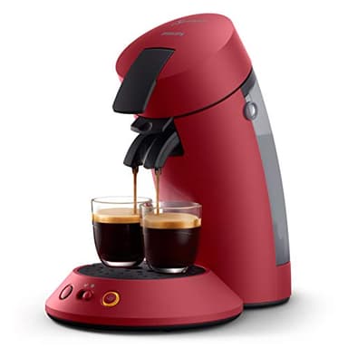 Philips Senseo Original Plus CSA210/90 Machine à café à dosettes (sélection de l'intensité du café, technologie Coffee Boost, en plastique recyclé) Rouge
