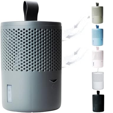 AbsoDry Duo Family - Déshumidificateur d'air anti moisissure non électrique - Absorbeur d'humidité - Pour une meilleure qualité de l'air - Anti humidité maison, salle de bain, chambre - Gris foncé