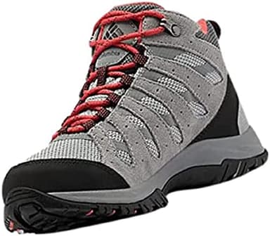 Columbia REDMOND III MID WATERPROOF Chaussures Montantes De Randonnée Et Trekking imperméables Femme, Gris (Steam x Red Coral), 38 EU