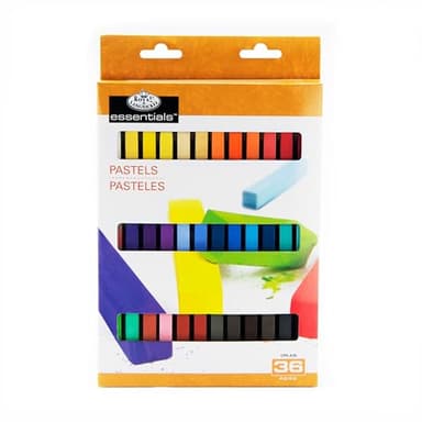 Royal & Langnickel CPH-A36 Essentials Lot de 36 Crayons Pastel carrés Souples Couleurs Assorties