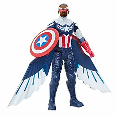 Marvel Studios Avengers Titan Hero Series, figurine Captain America de 30 cm avec des ailes, pour enfants à partir de 4 ans