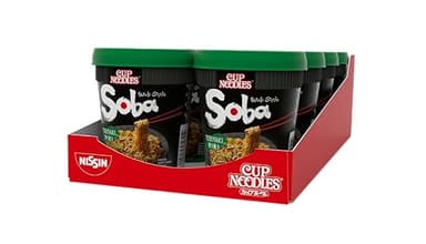 NISSIN - Soba Cup - Saveur Teriyaki -1 carton de 8 cups de 90g