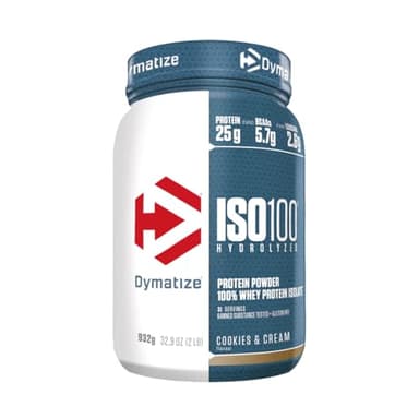 Dymatize ISO 100 Hydrolyzed Cookies & Cream 932g - Hydrolysat de Protéines de Whey + Poudre d'Isolat