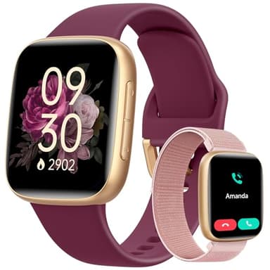 Montre Connectée Femme, Écran Amoled 1,85" Smartwatch for Women pour Samsung iPhone Android, Women's Watch 5 ATM 120+ Modes Sportifs Moniteur de Sommeil/Fréquence Cardiaque/Podometre/Calories