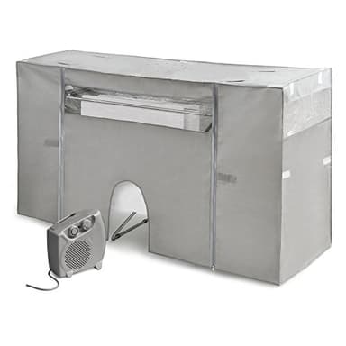Rayen | Couvre la Corde à Linge avec Chauffage | Couvre la Corde à Linge| Sèche-Linge à séchage Rapide (1 Heure) | Extensible | 105-180 x 56 x 106cm, Gris