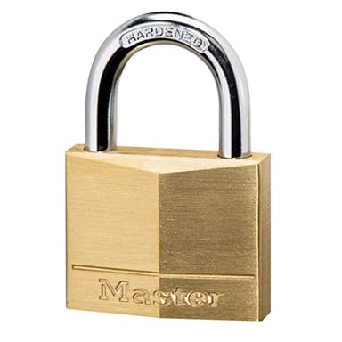 Master Lock 140EURD Cadenas à Clé en Laiton, mixte adulte, Doré(Standard), 6 x 4 x 1,3 cm, Doré(standard)