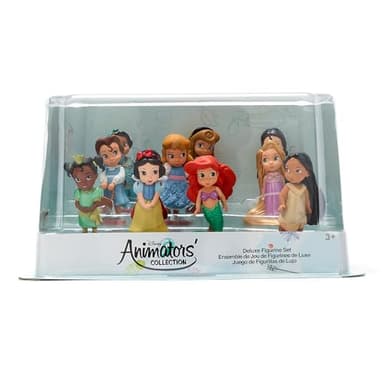 Disney Store Official Ensemble de poupées Classiques Princesses Disney, 10 Figurines moulées Comprenant Ariel, Aurore, Belle, Cendrillon, Jasmine, Mulan, Pocahontas, Raiponce, Blanche Neige et Tiana