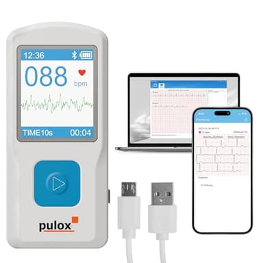 ECG Moniteur PULOX PM10 portable appareil ECG mobile Electrocardiographe avec logiciel et USB