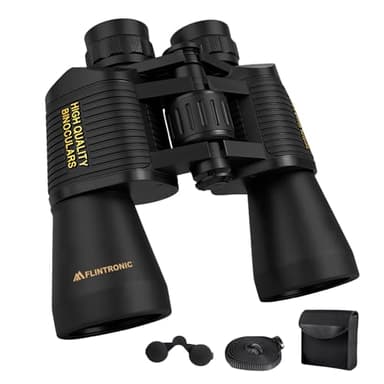 Flintronic 20 x 50 Jumelles Compactes, Jumelles étanches HD pour Adultes, Jumelle Puissante, avec BAK4 Prime, FMC lentille, pour Observation des Oiseaux, Théâtre et Concerts, Chasse et Jeux de Sport