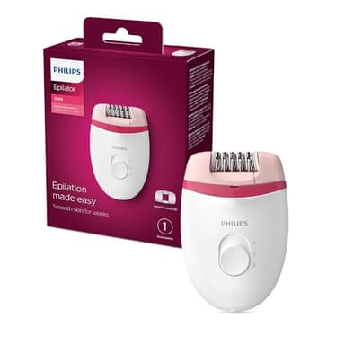 Philips Satinelle Essential Épilateur Rose Blanc 15 V Ergonomique
