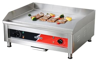 CROSSON 60x40CM Plaque chauffante électrique commerciale, plaque chauffante plate à haute résistance avec plaque chauffante en fer épais pour une utilisation en restaurant - 230V /4000W