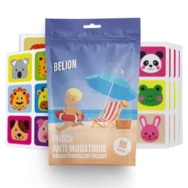 Patch anti moustique enfant | Sachet de 90 autocollants contre les moustiques | Idéal pour les activités en plein air | Pratique et ludique