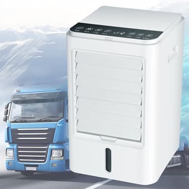 Climatiseur Pour Camping-Car, Refroidisseur D'Air Par éVaporation, Ventilateur Portable 4 En 1 Avec TéLéCommande, 4 Blocs RéFrigéRants, 3 Vitesses, Refroidisseur Pour Camions, Voitures Et Bus,12V