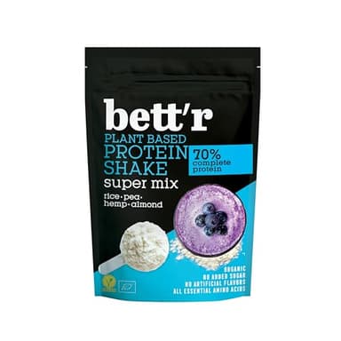 Bett'r BIO Protein Shake Super Mix-Biologique, Végétalien, Sans Gluten, Sans Soja et Sans Produits Laitiers - 500g
