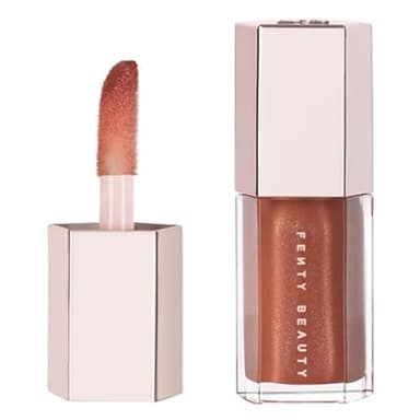 Fenty Beauty Original | by Rihanna | Mini Gloss Bomb Universal Lip Luminizer - Gloss à lèvres au beurre de karité | 5,5 ml (Travel Size) | by Bella (01 FENTY Glow)