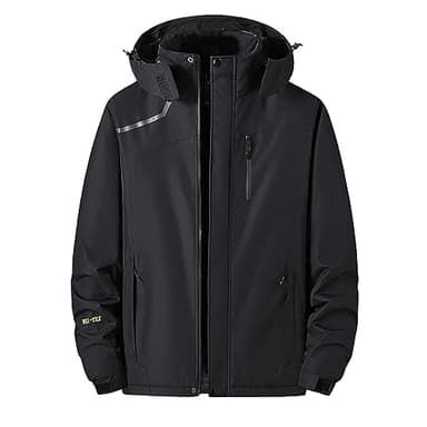 Manteau Homme Sport Zippée Veste Pluie Impermeable Randonnée Hiver Blouson Veste de Pluie Legere Chaud Parka Running Respirante Veste Manteau Grande Taille Jacket