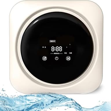 ylpddmm Lave-Linge électrique Compact Mural, Lave-Linge à Chargement Frontal, capacité de 3,5L, Lave-Linge à Chargement Frontal, Mini Seche Linge,Mini-Machine à Laver Automatique