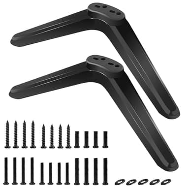 Pied TV Universel,Convient à La Plupart des éCrans LCD LED 32 40 49 50 55 Pouces Pied TV,avec Vis Pied Universel pour TV,Noir Pied De Tele Universel,Support TV Stable