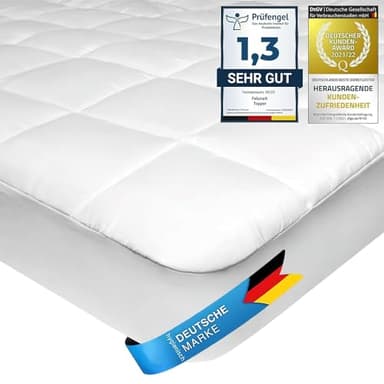 sur-Matelas en Microfibre Feluna sur-Matelas rembourré - protège-Matelas sous Le lit Protecteur en Microfibre Polyester avec Un Toucher Doux (70x140cm)