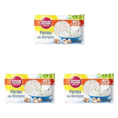 GAYELORD HAUSER - Perles de Konjac - Nature - Sans Rinçage - Prêt à l'Emploi - 3 Paquet de 160 g