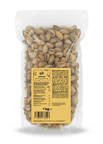 KoRo - Pistaches grillées et salées 1 kg - Pistaches légèrement grillées et salées dans emballage grand format