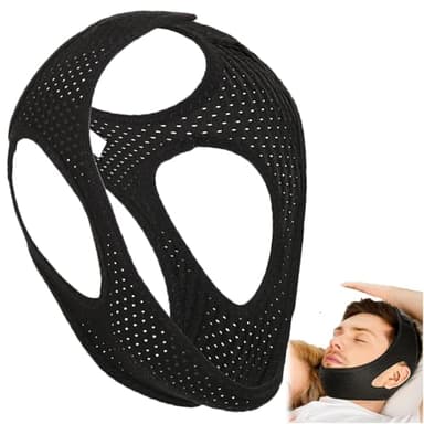 Powerruif Mentonnière Anti-ronflement, Mentonnière pour Apnée du Sommeil Masque Anti Ronflement pour Résoudre Efficacement Les Problèmes De Anti-Ronflement Stoppeur de Ronflement pour Hommes et Femmes