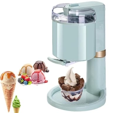 Générique Machine a Glace, 1000ml, Portabilité, Manipulation AiséE, EntièRement Automatique, DIY, Turbine a Glace Italienne pour Particulier