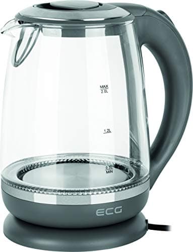 ECG RK 2020 Bouilloire électrique en verre, Gris